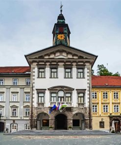 Town Hall Ljubljana paint by numbers