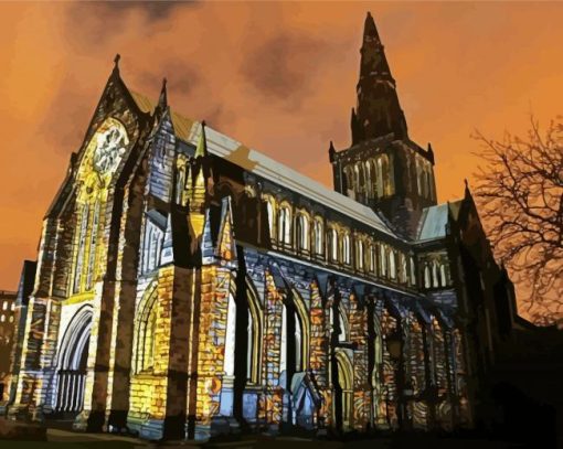 United Kingdom Glasgow Cathedral paint by number