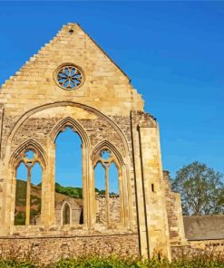 Valle Crucis Abbey Llangollen paint by numbers