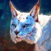 White Lynx Cat paint by numbers