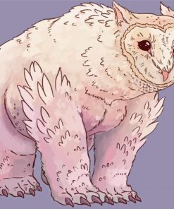 White OwlBear paint by numbers