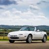 White Mazda MX5 Car paint by numbers