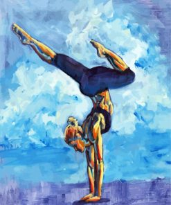 Yoga Handstand Art paint by number