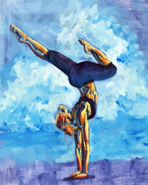 Yoga Handstand Art paint by number