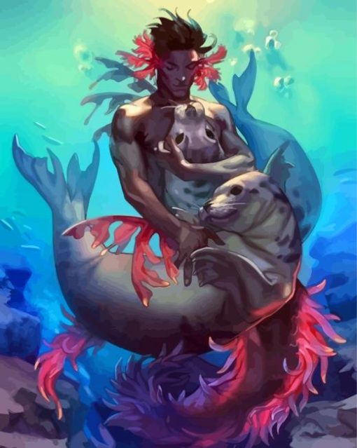 Aesthetic Merman paint by number