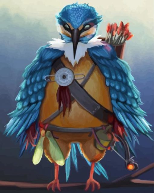 Aesthetic Bird Warrior paint by number