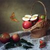 Apples And Butterflies Still Life paint by number