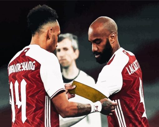 Aubameyang And Lacazette Arsenal paint by number