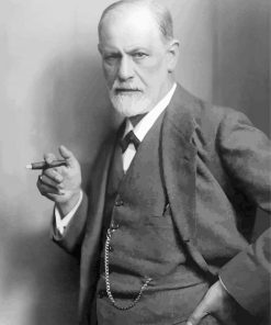 Black And White Sigmund Freud paint by number