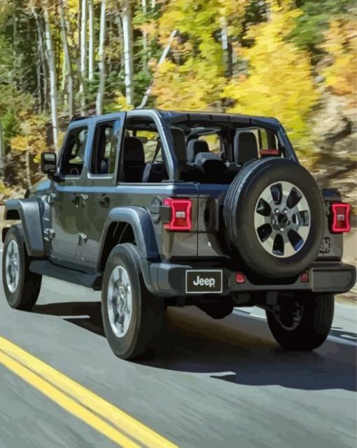 Black Jeep paint by number