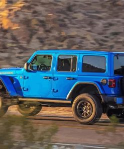 Blue Jeep paint by number