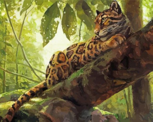 Clouded Leopard paint by number