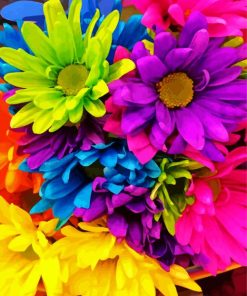 Colorful Bright Flowers Bouquet paint by number