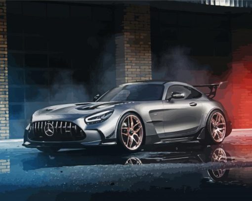 Cool Mercedes Amg Gt paint by number