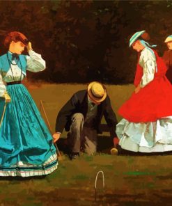 Croquet Scene Winslow Homer paint by number