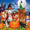 Cute Halloween Puppies paint by number