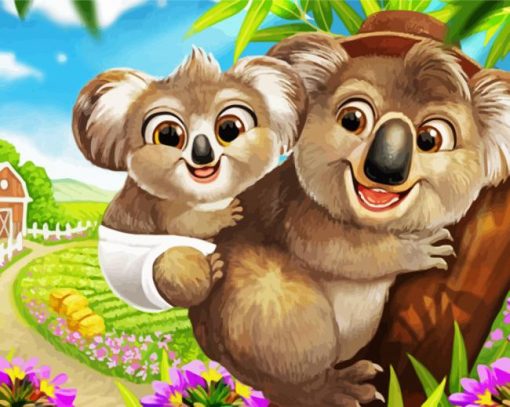 Cute Koalas paint by number