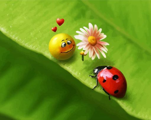 Cute Ladybeetle paint by numbers