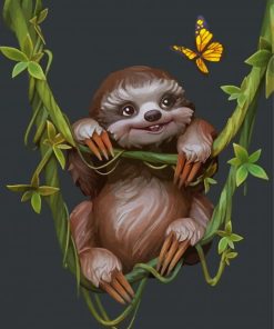 Cute Sloth paint by number