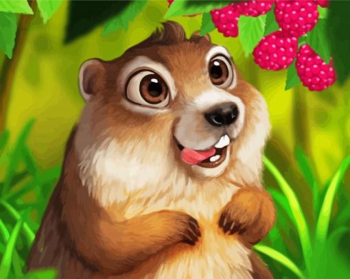 Cute Squirrel paint by number