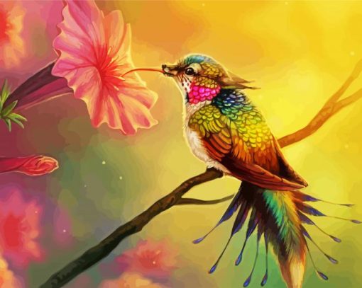 Fantasy Hummingbird paint by number