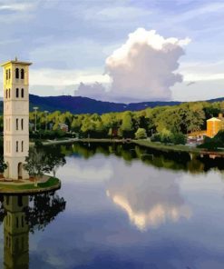 Furman University Landscape paint by number