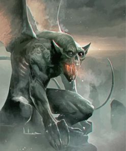 Gargoyle Monster paint by number