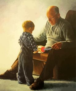 Grandson And Grandpa paint by number