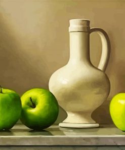 Green Apples And Blue Jug paint by numbers