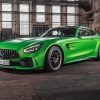 Green Mercedes Amg Gt Car paint by number