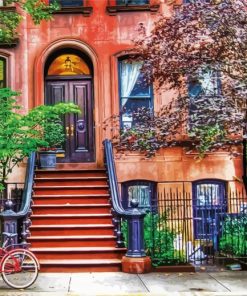 Greenwich Village New York paint by number