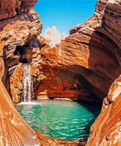 Hamersley Gorge Karijini National Park paint by number