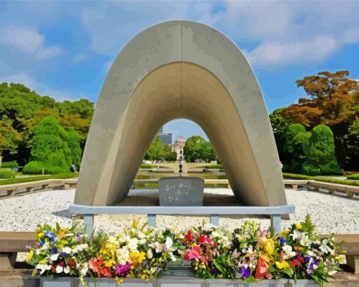 Hiroshima Peace Memorial Park paint by number