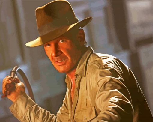 Indiana Jones Harrison Ford paint by number