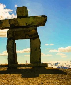 Inukshuk Whistler Mountain paint by numbers