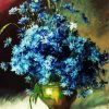 Isaac Levitan Cornflowers paint by numbers