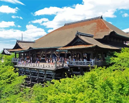 Kiyomizu Japan paint by numbers