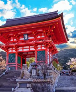 Kiyomizu Temple Japan paint by numbers