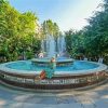 Lady Contemplating Marbella FountainLady Contemplating Marbella Fountain paint by number