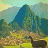 Machu Picchu Peru Poster paint by number