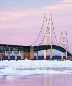 Mackinac Bridge paint by number