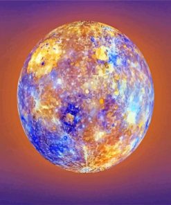 Mercury Planet paint by number