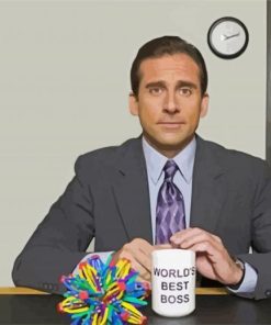 Michael Scott Best Boss paint by number