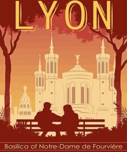 Notre Dame Fourviere Lyon Poster paint by numbers