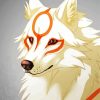 Okami Dog Anime paint by number