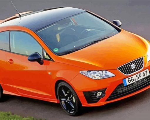 Orange Ibiza paint by number