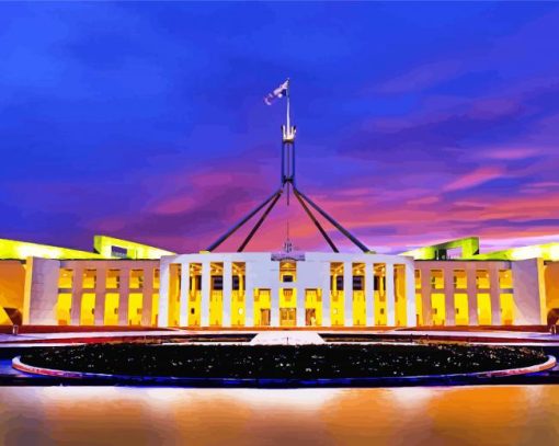 Parliament House Canberra paint by number