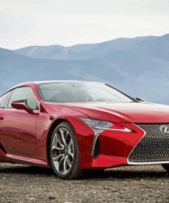 Red Lexus LC Car paint by numbers