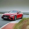 Red Mercedes AMG GT paint by numbers