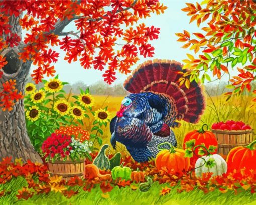 Thanksgiving Hunter paint by number